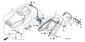 CB1300SA9 UK - (E / ABS BCT MKH MME TWO) drawing SEAT/REAR COWL