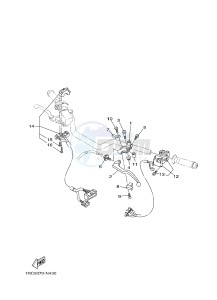 MT09 900 (1RC9) drawing HANDLE SWITCH & LEVER