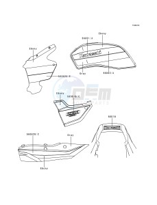 ZR 1100 C [ZRX1100] (C3-C4) drawing DECALS-- GRAY_EBONY- --- ZR1100-C4- -