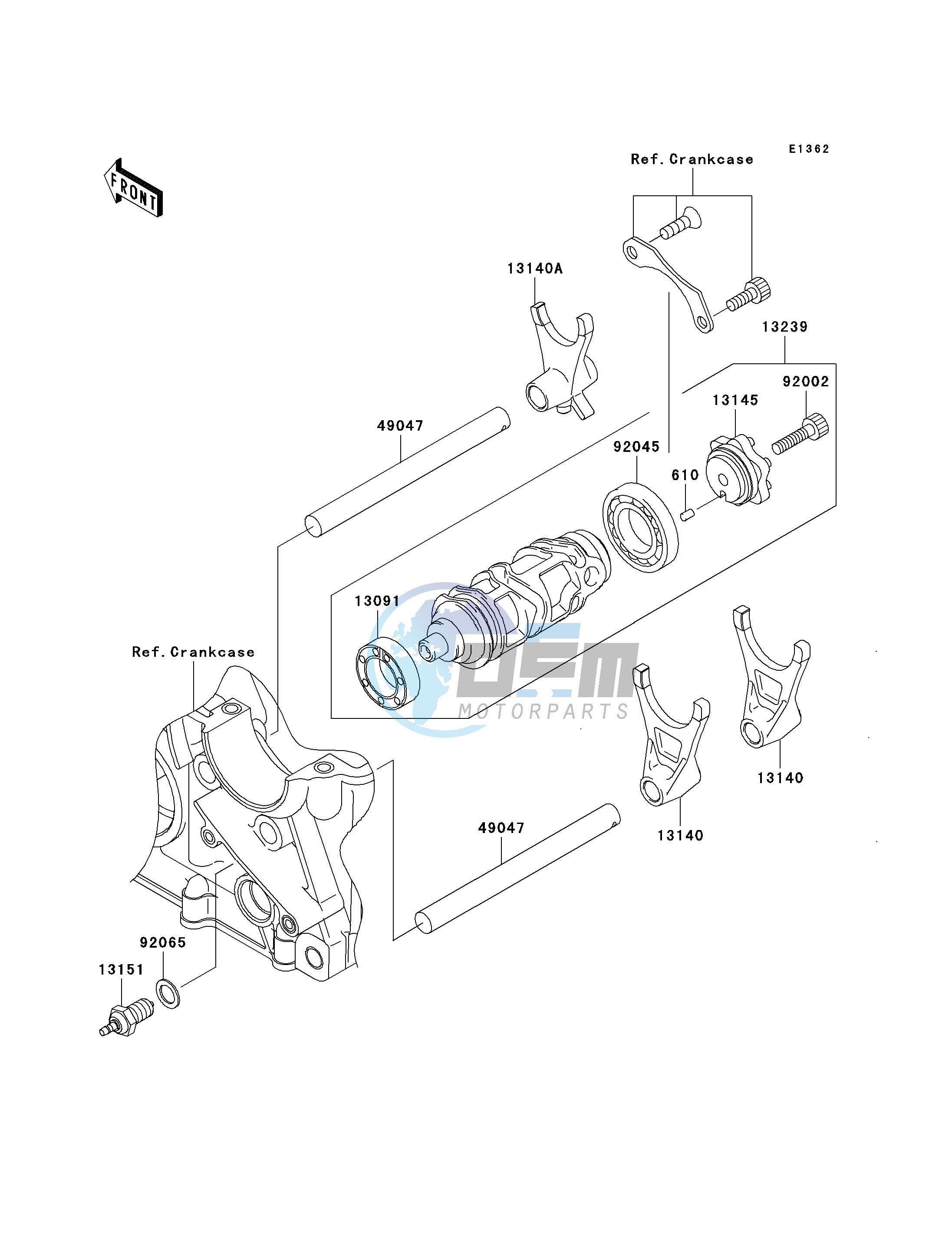 GEAR CHANGE DRUM_SHIFT FORK-- S- -