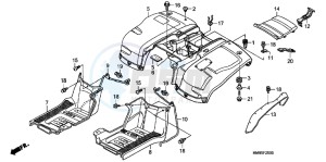 TRX250TEC drawing REAR FENDER