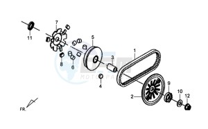 X'PRO 50 (45 KM/H) (AE05W4-EU) (L4-M1) drawing MOVABLE DRIVE FACE / X'PRO 50 (45 KM/H) (AE05W4-EU) (L4-M1)