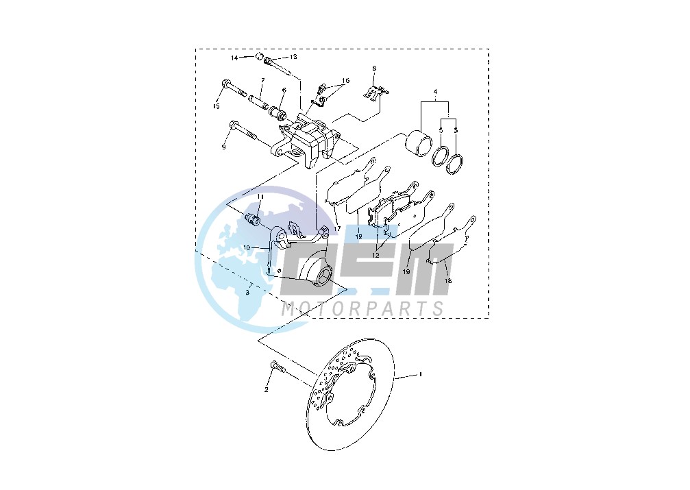 REAR BRAKE CALIPER