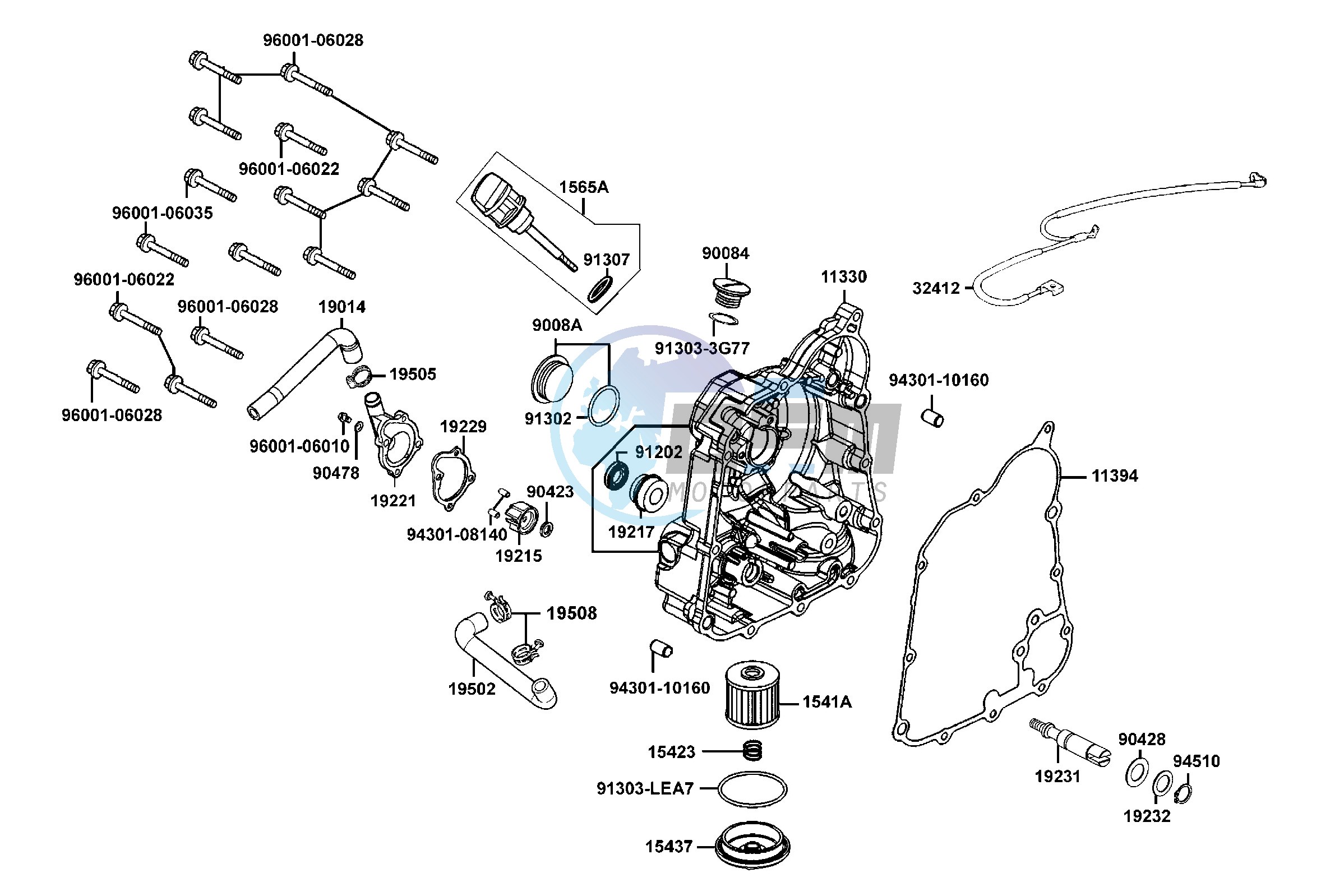 Right Crankcase Cover - Water  Pump