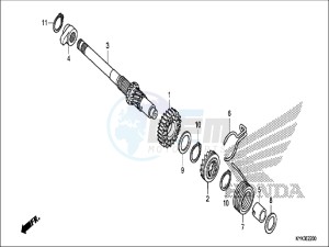 CRF110FH Europe Direct - (ED) drawing KICK STARTER SPINDLE