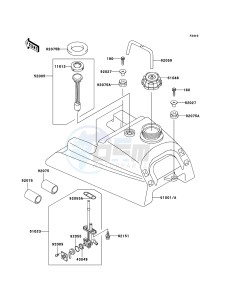 KLF250 KLF250A6F EU GB drawing Fuel Tank