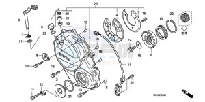 CB600FA UK - (E / MKH) drawing RIGHT CRANKCASE COVER