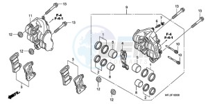 CBR1000RR9 Australia - (U / SPC) drawing FRONT BRAKE CALIPER