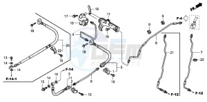 VTX1800C drawing BRAKE LINES