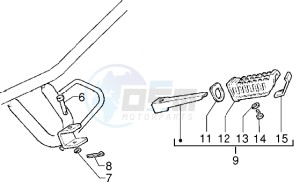 Surfer 50 drawing Passenger footrest