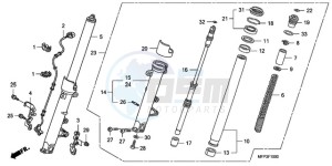 CB1300SA9 Europe Direct - (ED / ABS BCT MME TWO) drawing FRONT FORK