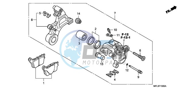 REAR BRAKE CALIPER