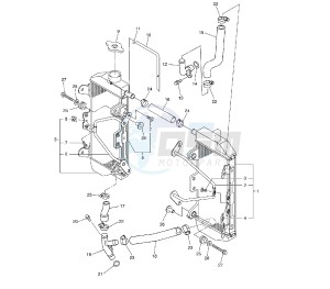 WR F 450 drawing RADIATOR AND HOSE