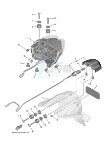 MT-09 SP MTN890D (BAM1) drawing TAILLIGHT