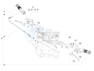 Primavera 50 4T-4V (NAFTA) drawing Handlebars - Master cil.