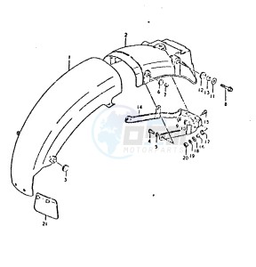 GSX750 (T-X) drawing REAR FENDER