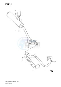 DR-Z125 (E28-E33) drawing MUFFLER