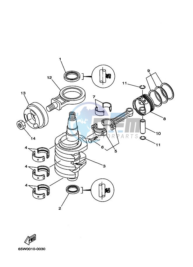 CRANKSHAFT--PISTON