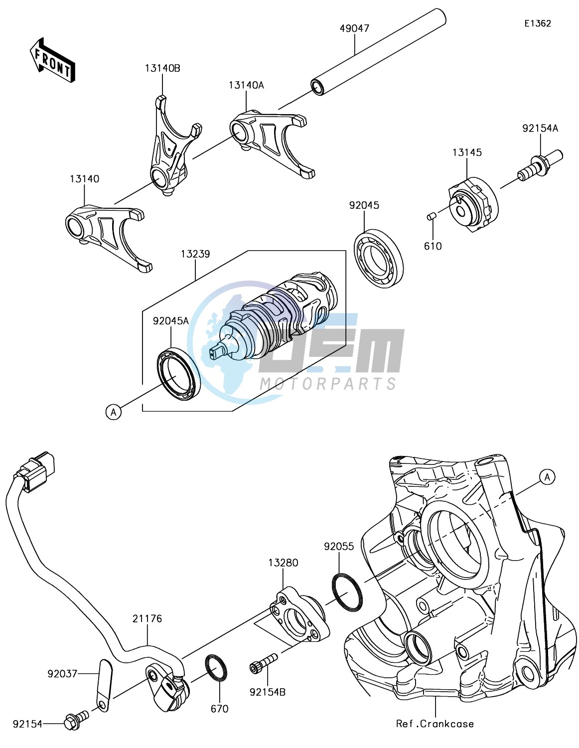 Gear Change Drum/Shift Fork(s)