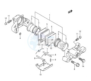 GSF400 (E28) Bandit drawing REAR CALIPER (MODEL M N)