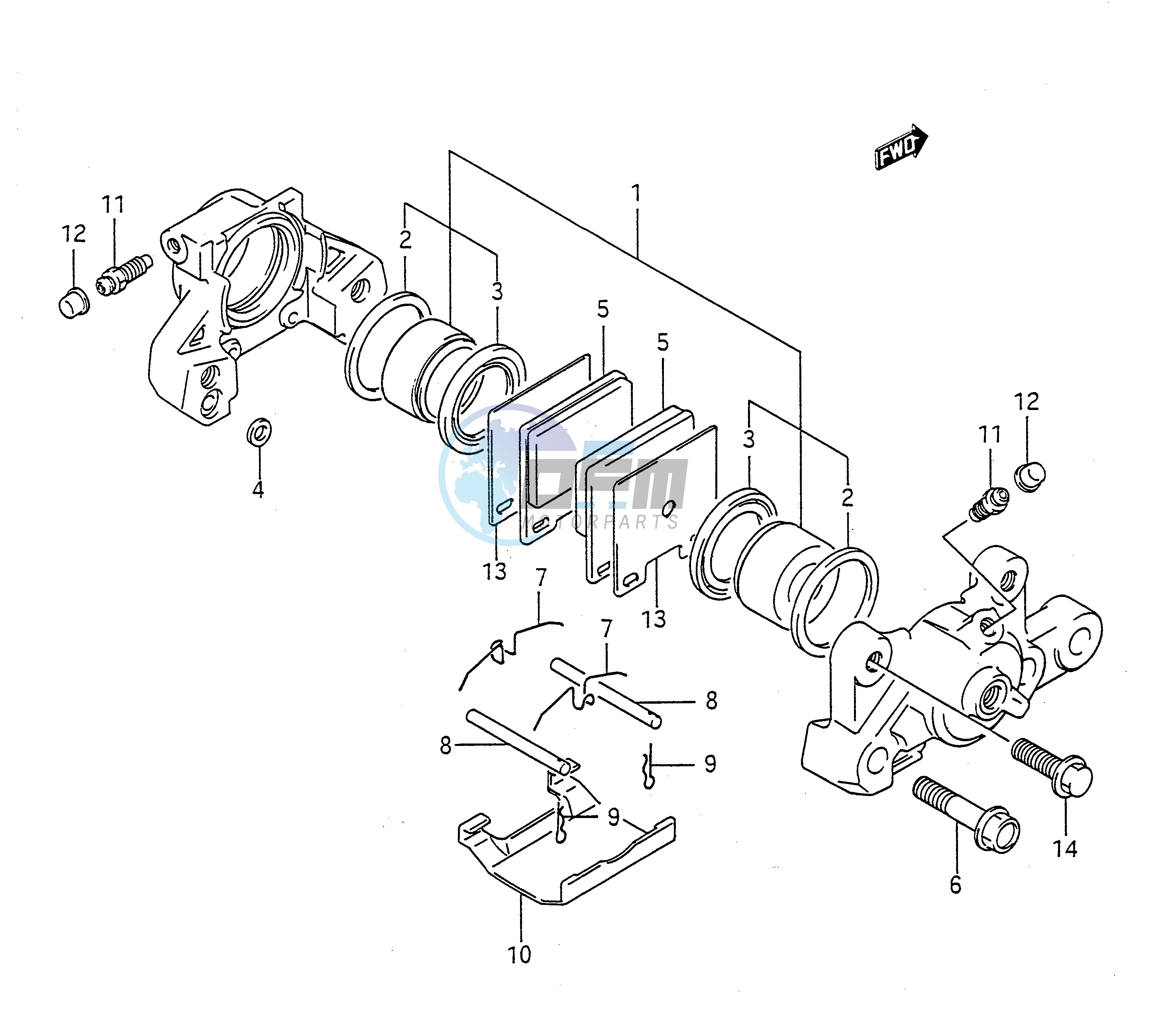 REAR CALIPER (MODEL M N)