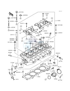 ZX 750 P [NINJA ZX-7R] (P1-P4) [NINJA ZX-7R] drawing CYLINDER HEAD