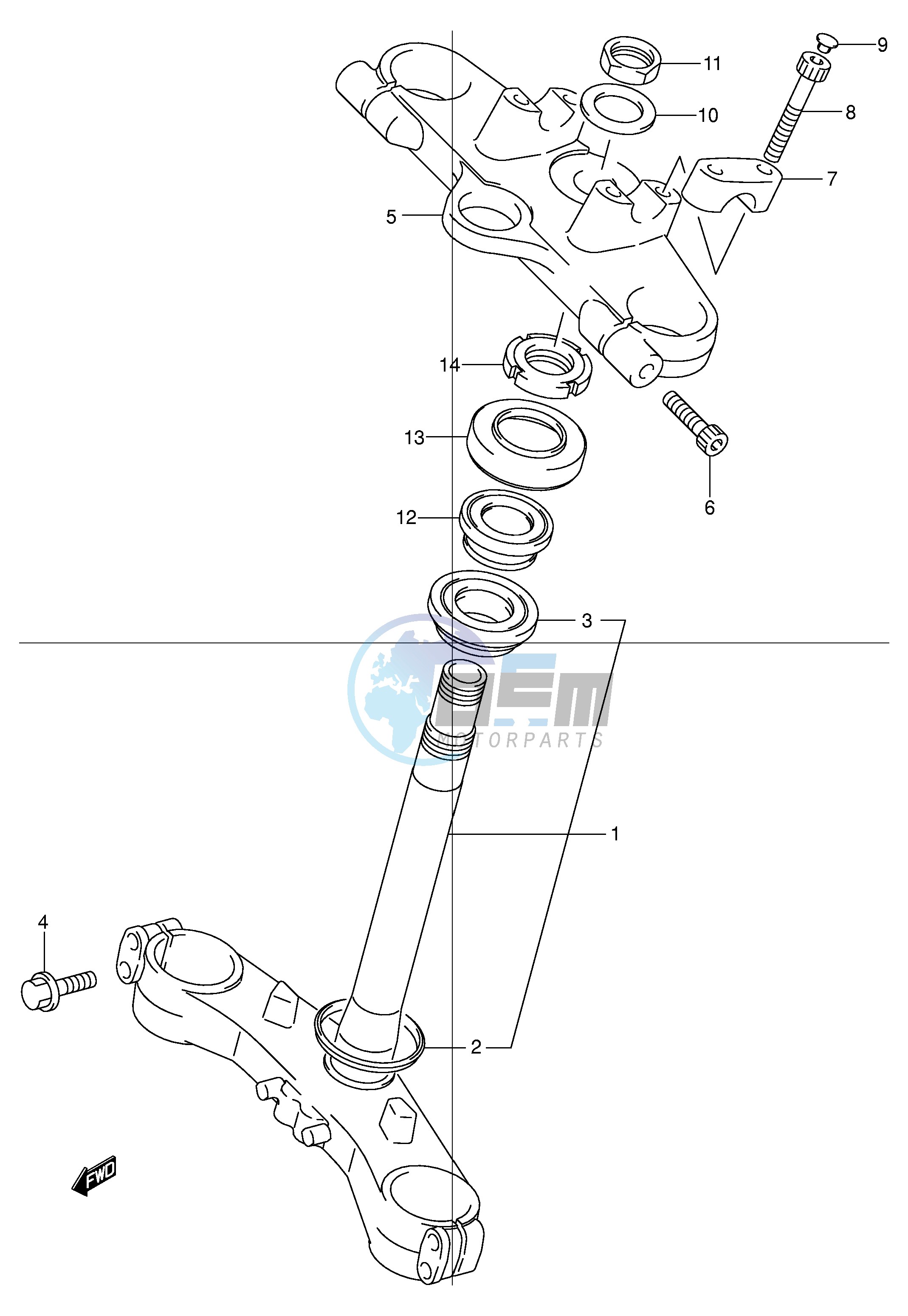 FRONT FORK BRACKET (SEE NOTE)