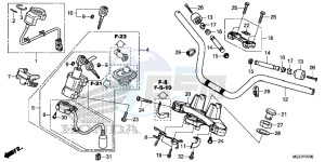 CB500XD CB500X Continue » UK - (E) drawing HANDLE PIPE/ TOP BRIDGE