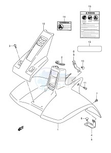 LT50 (P1) drawing FRONT FENDER (MODEL K2)