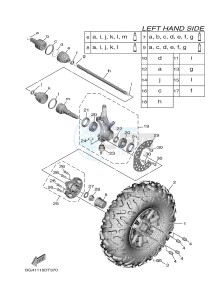 YXF850ES YXF85WPSJ WOLVERINE X (BG41) drawing FRONT WHEEL