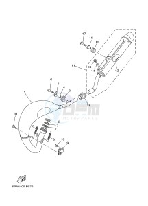 YZ85LW (1SPK) drawing EXHAUST