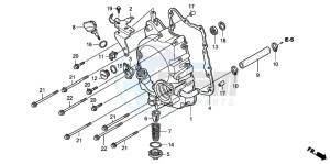 FES150 125 PANTHEON drawing RIGHT CRANKCASE COVER (FES1257/A7)(FES1507/A7)