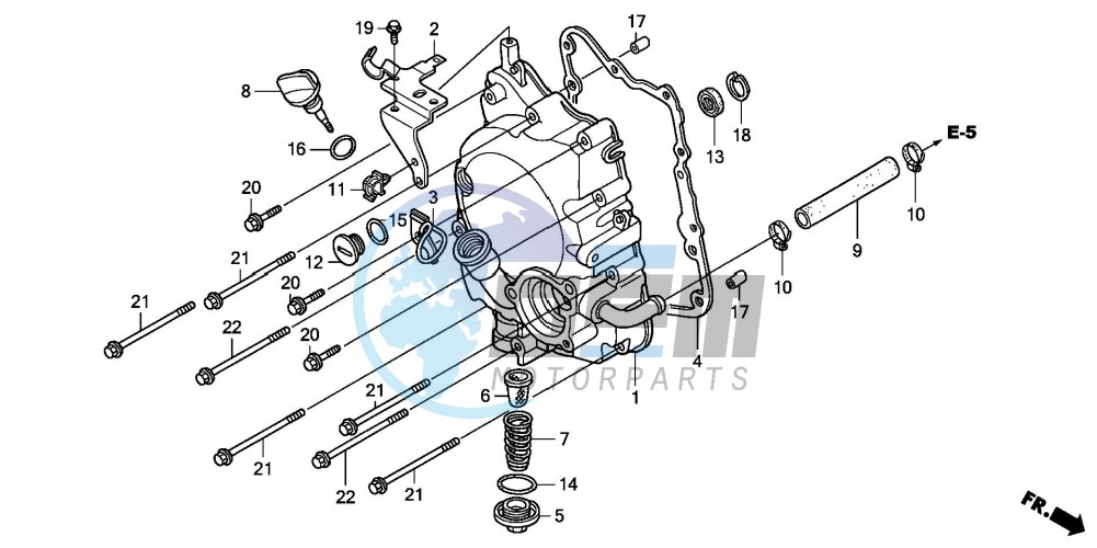 RIGHT CRANKCASE COVER (FES1257/A7)(FES1507/A7)