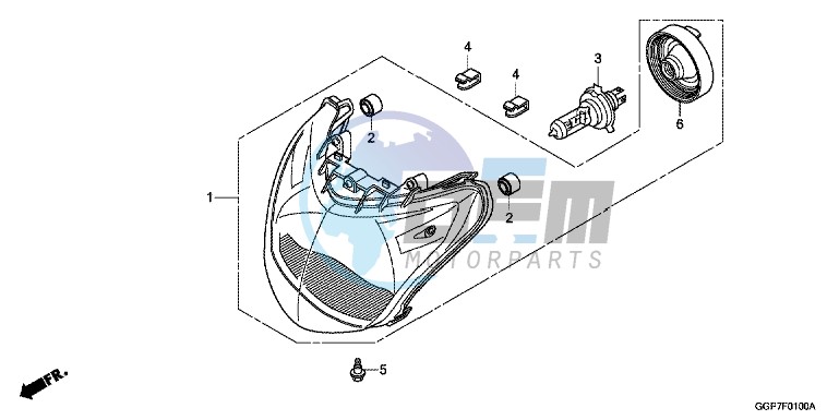 HEADLIGHT (NSC50/MPD/WH)