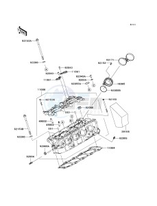 ZX 636 C [NINJA ZX-6R] (C1) C1 drawing CYLINDER HEAD