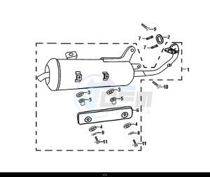 ALLO 50 (25 KM/H) (AJ05WA-NL) (L8-M0) drawing EXHAUST MUFFLER