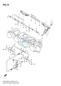 GSX1250FA (E28-E33) drawing THROTTLE BODY HOSE JOINT