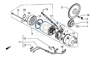 Hexagon 250 GT (578477) 578477 drawing Starter motor