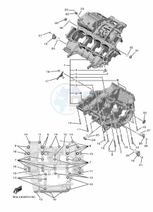 YZF1000D YZF-R1M (B4S6) drawing CRANKCASE