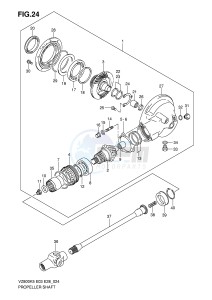 VZ800 (E3-E28) MARAUDER drawing PROPELLER SHAFT - FINAL DRIVE GEAR