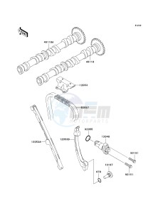 ZX 600 J [ZZR600] (J6F-J8F) J6F drawing CAMSHAFT-- S- -_TENSIONER