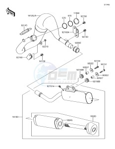 KX65 KX65AFF EU drawing Muffler(s)