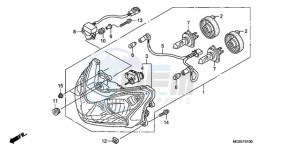 ST13009 Europe Direct - (ED / MME) drawing HEADLIGHT