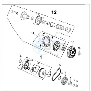 FIGHT 3 4T LE MANS drawing CLUTCH