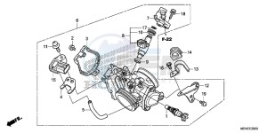 CRF450RG CRF450R Europe Direct - (ED) drawing THROTTLE BODY