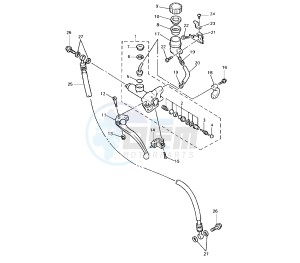 YZF SP 750 drawing FRONT MASTER CYLINDER 2