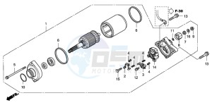 TRX420FM FOURTRAX drawing STARTING MOTOR