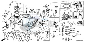 CRF450RG CRF450R Europe Direct - (ED) drawing FUEL TANK