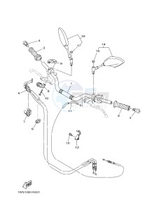 MT07A MT-07 ABS 700 (1XB5 1XB7) drawing STEERING HANDLE & CABLE