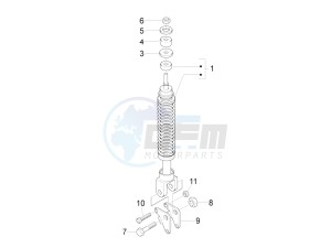 Fly 125 4t 3v ie (Vietnam) Vietnam drawing Rear suspension - Shock absorbers